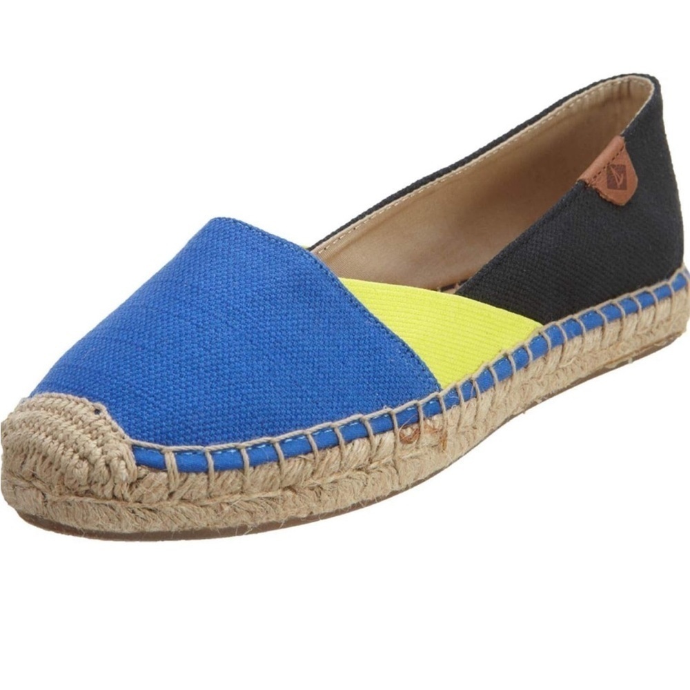 NWT SPERRY CAPE colour block yellow black and blue (US 6.5)